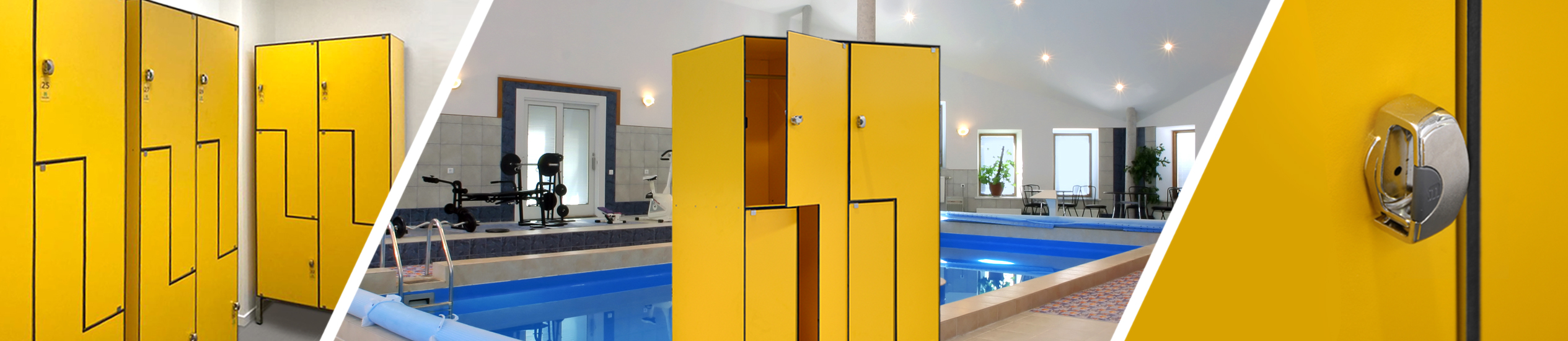 Produzione, vendita e montaggio di arredi su misura in HPL: armadietti, lockers per spogliatoi, pareti divisorie modulari e moduli bagni